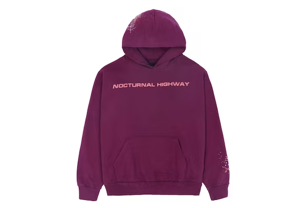 SP5DER NOCTURNAL HIGHWAY HOODIE PURPLE SP5DER NOCTURNAL HIGHWAY HOODIE PURPLE