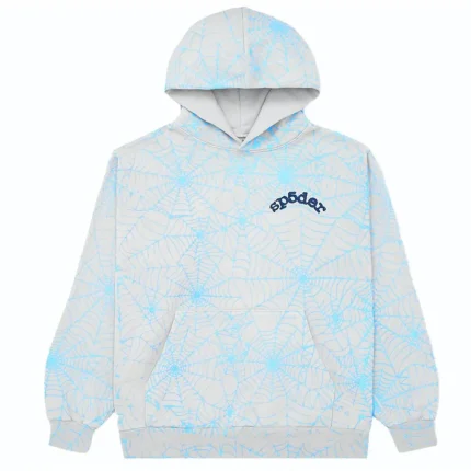 Sp5der AOP Web Hoodie Heather Grey (2)