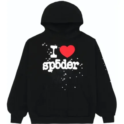 Declare Your Sp5der Love with the Sp5der I Heart SP5 Souvenir Hoodie (Black) Show your devotion to Sp5der Worldwide in style and comfort with the Sp5der I