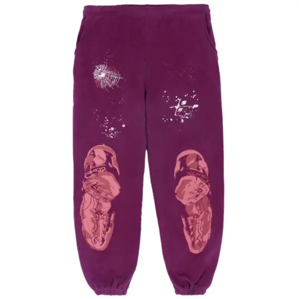Sp5der Nocturnal Highway Sweatpant Dark Purple Sp5der Nocturnal Highway Sweatpant Dark Purple