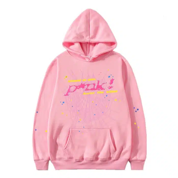 Sp5der Pink Hoodie Man Sp5der Pink Hoodie Man