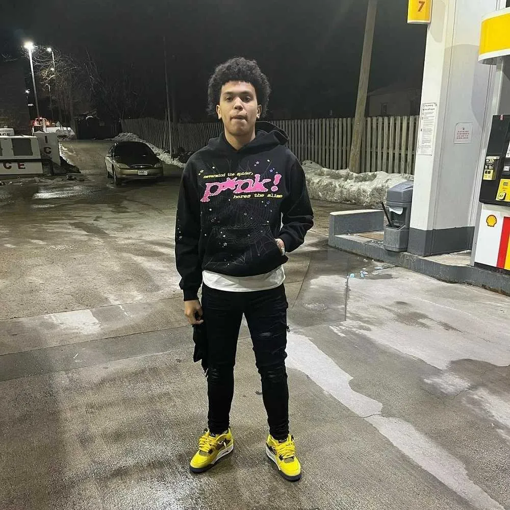 Sp5der Pink Logo Hoodie